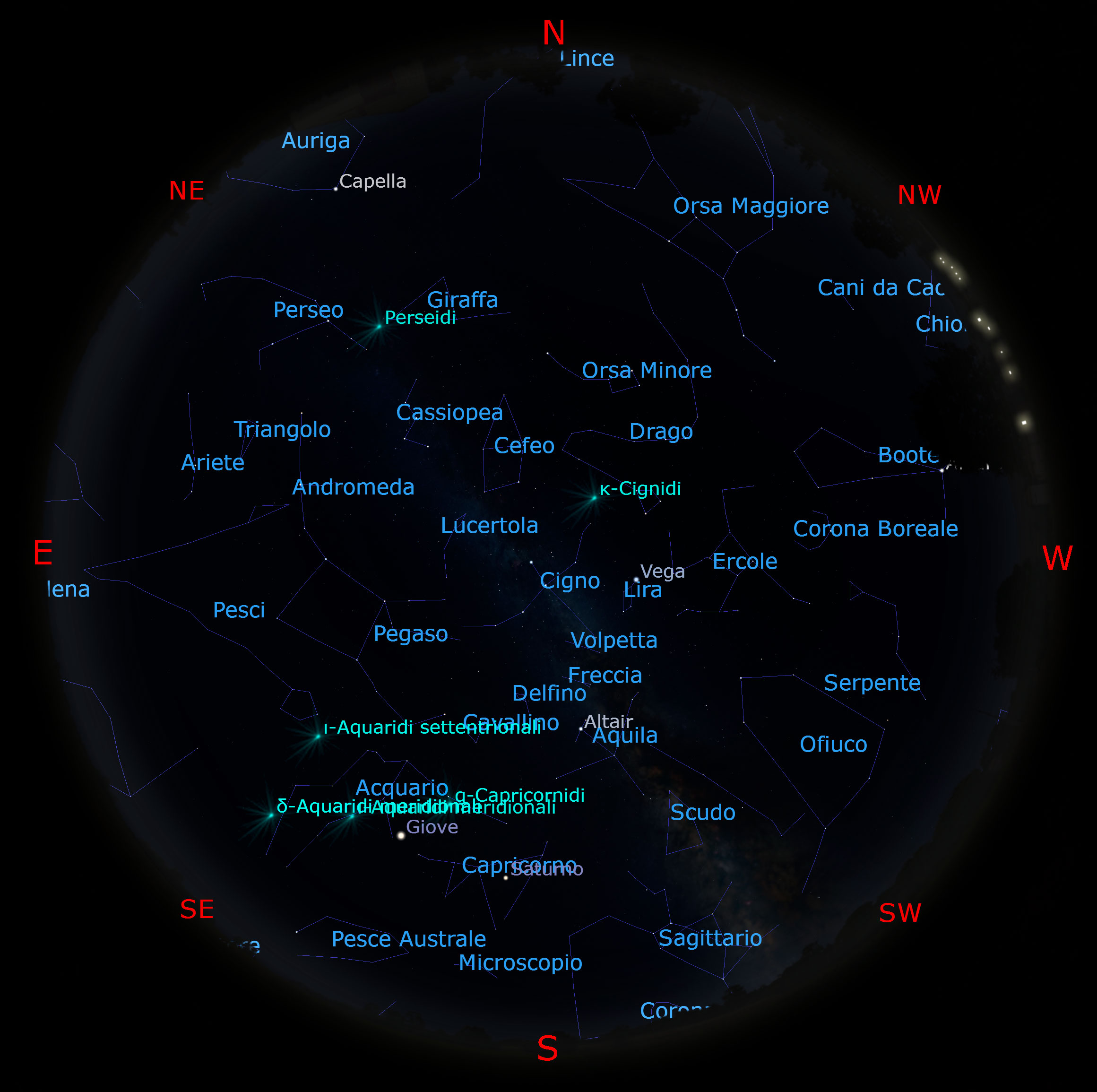 Il cielo di agosto 2021