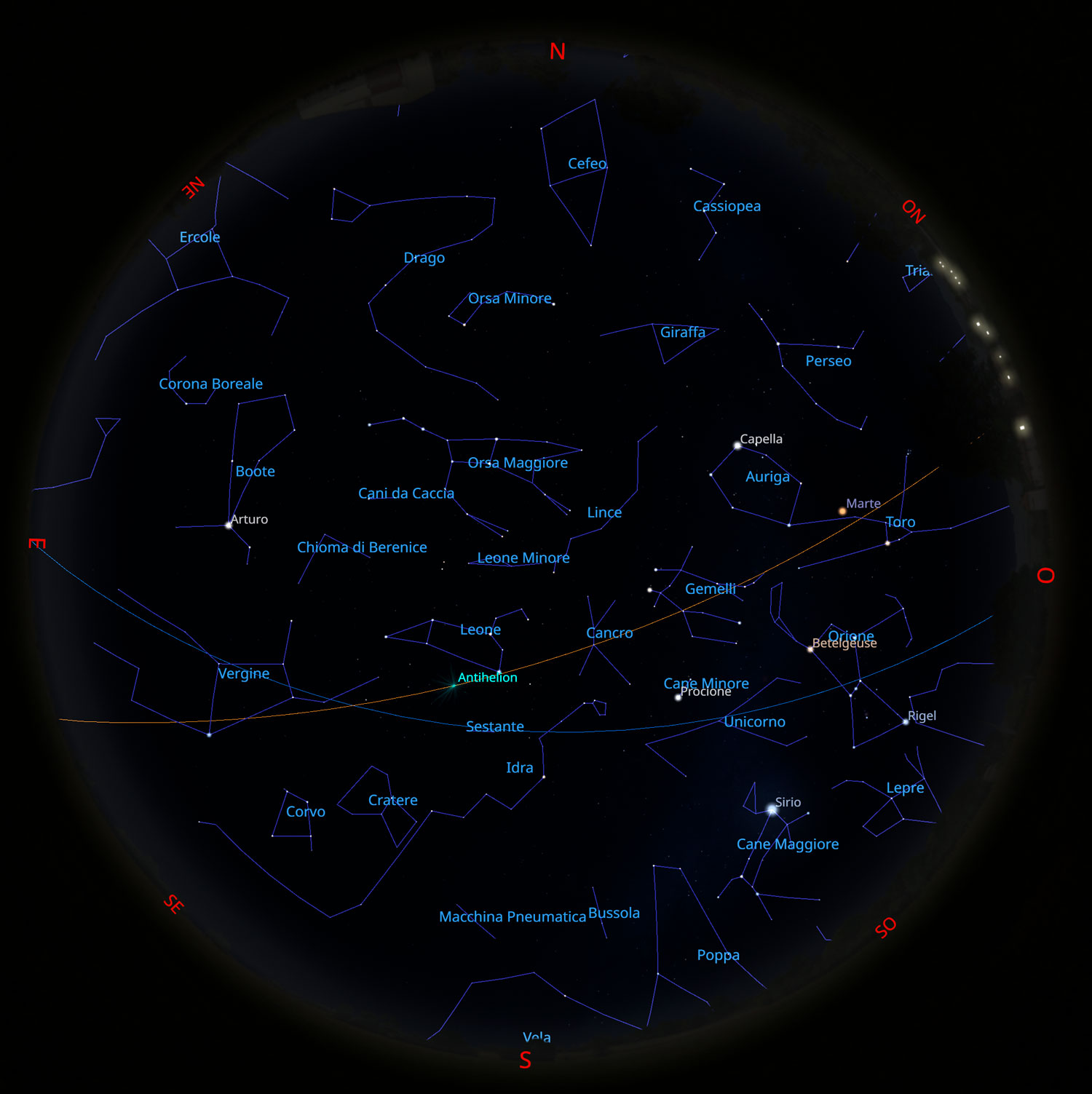 Il cielo di febbraio 2023