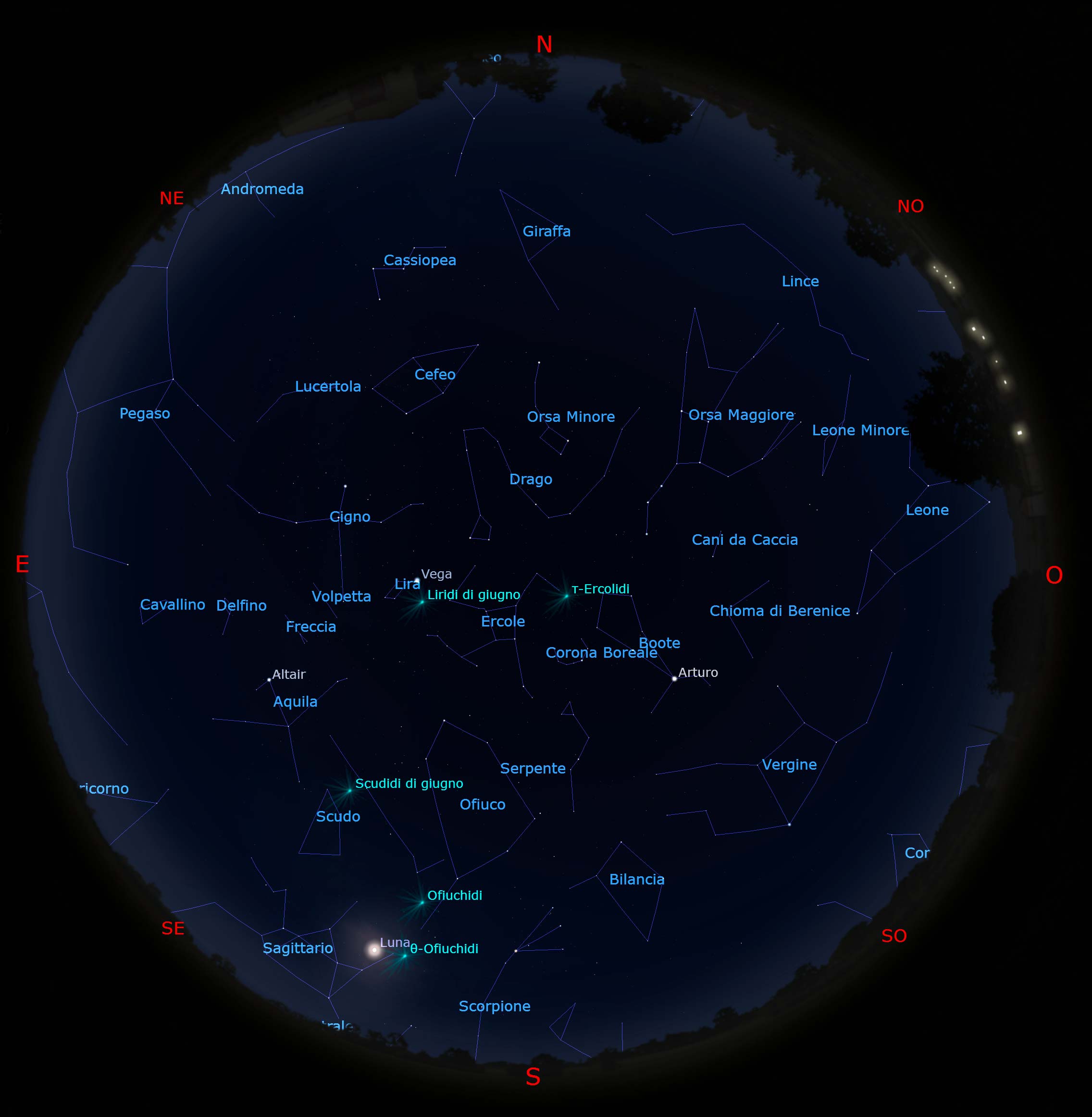 Il cielo di giugno 2022