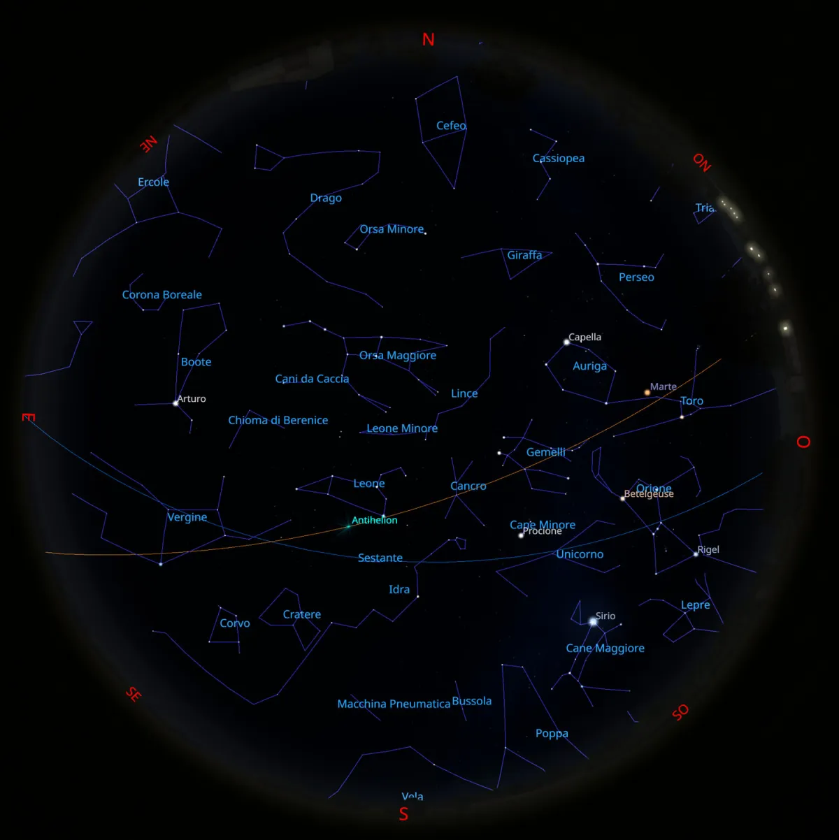 Il cielo di febbraio 2023